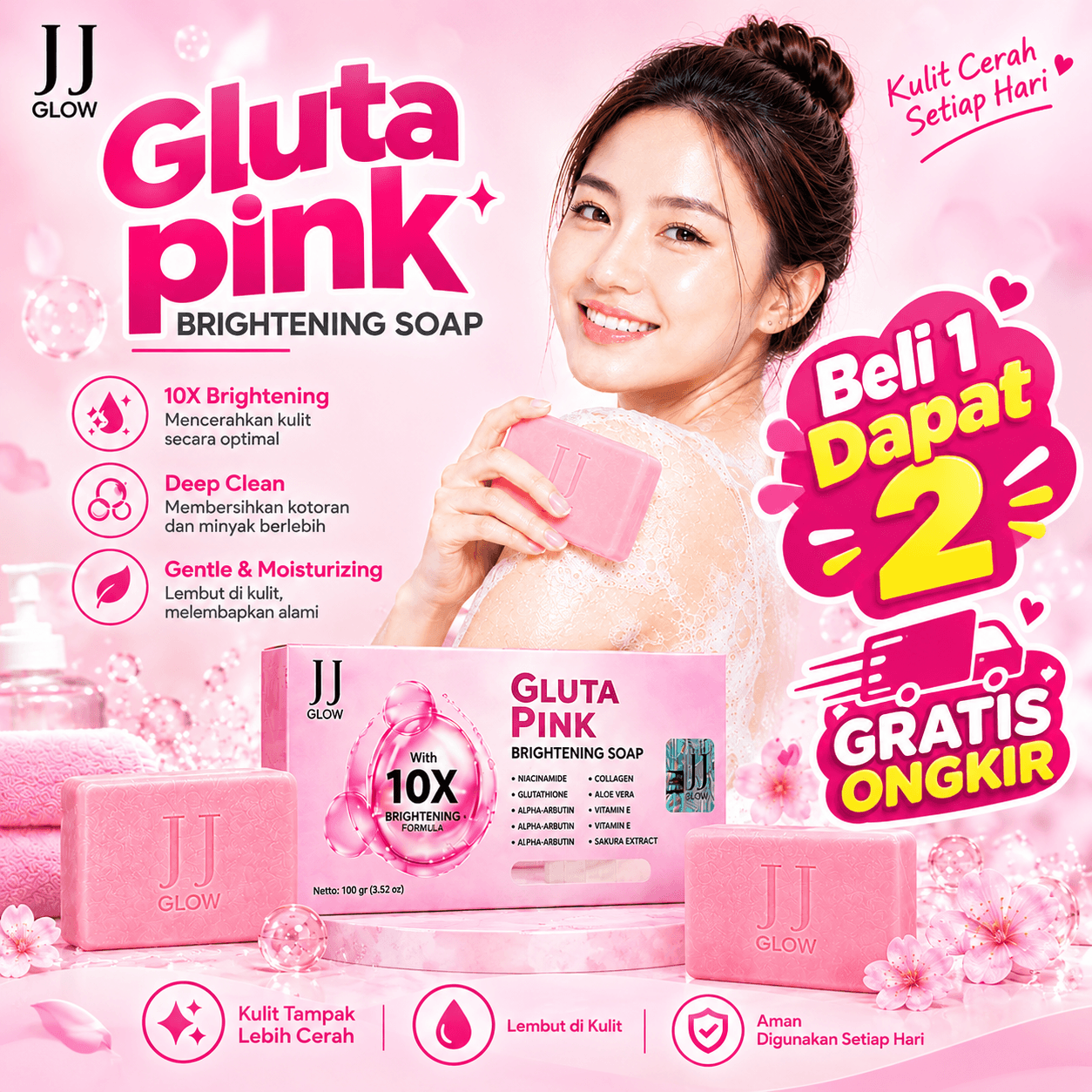 Kulit Tampak Lebih Cerah dari Rutinitas Mandi Biasa