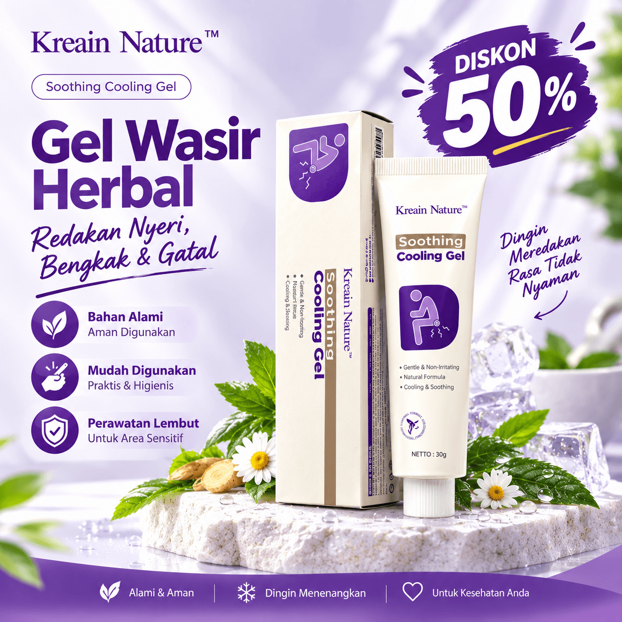 Salep Wasir Sensasi Dingin, Bantu Redakan Rasa Panas & Perih